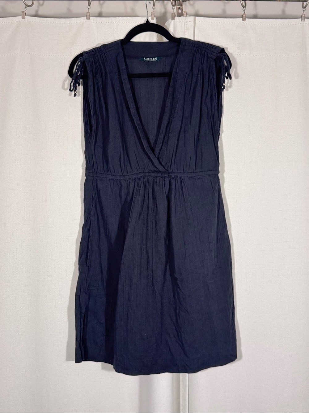 Lauren Ralph Lauren Black Gauze Mini Dress